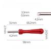 1/3PCS Universal Tire Repair Screwdriver Stainless Steel Antirust Tire Valve Wrench with Key Ring Tire Repair Tools for Car Motorcycle