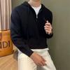 Spring 2024 Men's Sweater Patchwork Assorted Colors Skin-Friendly Fabric Fashion Versatile Top Casual Long-Sleeved Bottoming Shirt