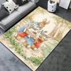 Easter Bunny Picnic Custom Name Carpet Rug For Living Room Bedroom Home Sofa Decoration Kids Play Nonslip Floor Mat