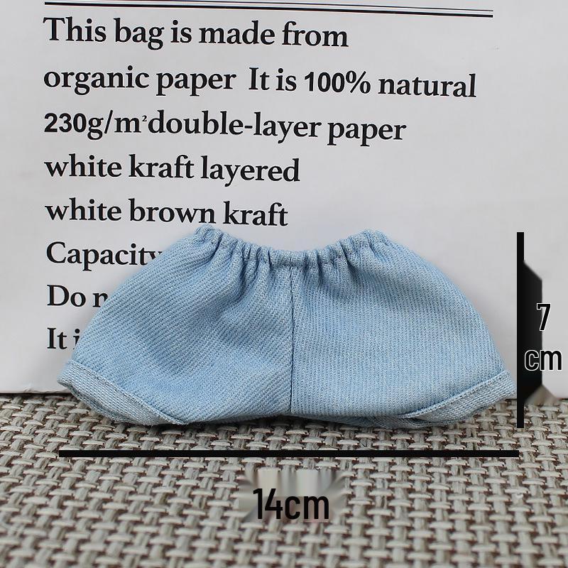 Denim Overalls & Pants for Doll, Bear & Rabbit - Cotton Replacement Clothes & Accessories Set