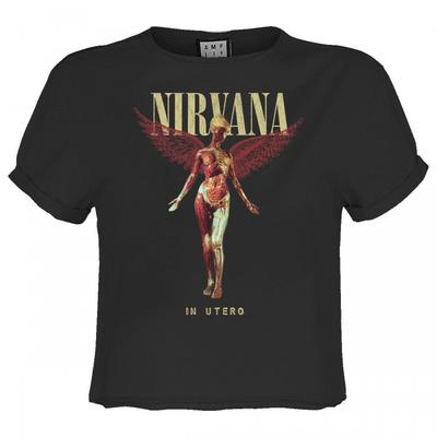 Womens/Ladies In Utero Nirvana Crop T-Shirt