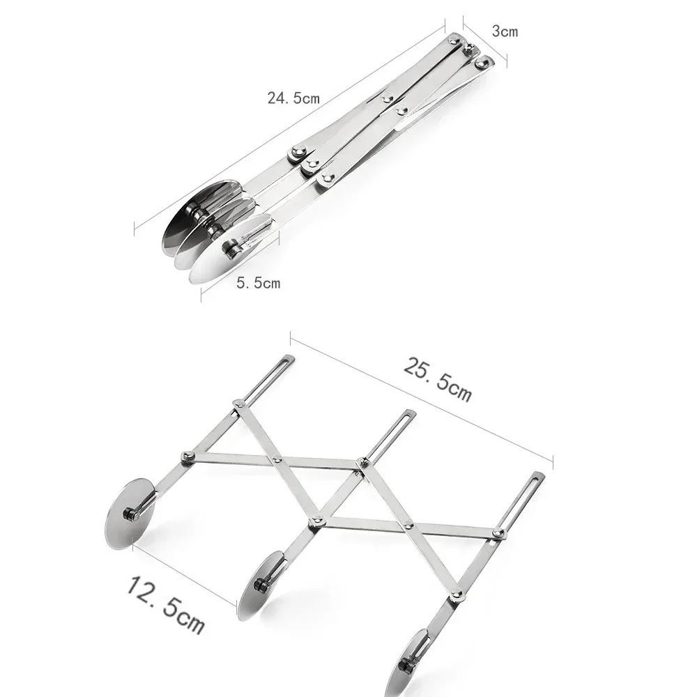 3/5/7 rotelle taglierina divisore impasto coltello per pasta laterale lama rullo flessibile pelapatate per pizza utensili da forno in acciaio inossidabile