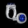 2026 Luxury Prong Setting-Rings for Women with Deep Blue Zircon Stone Anniversary Gift   Wife Micro Paved Middle