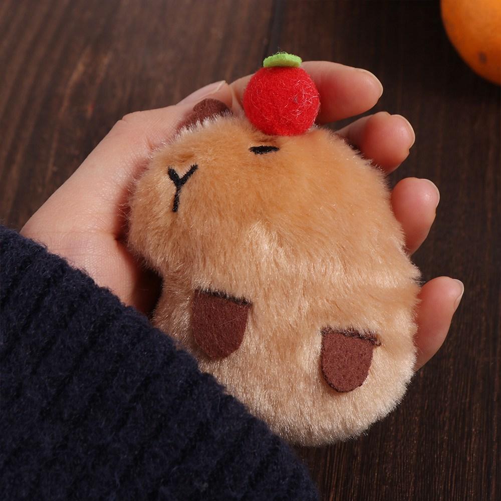 Soft Squeeze Capybara Plush Keychain Cartoon Stuffed Capybara Keyring  Birthday Gift