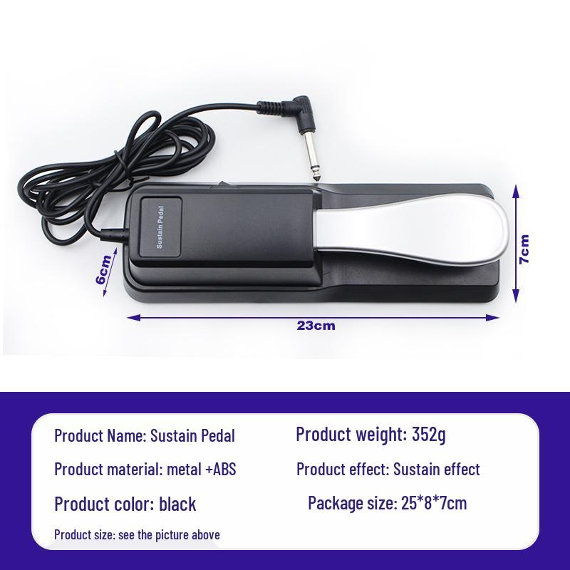 Universal Digital Synthesizer Keyboard with Metal Sustain Pedal