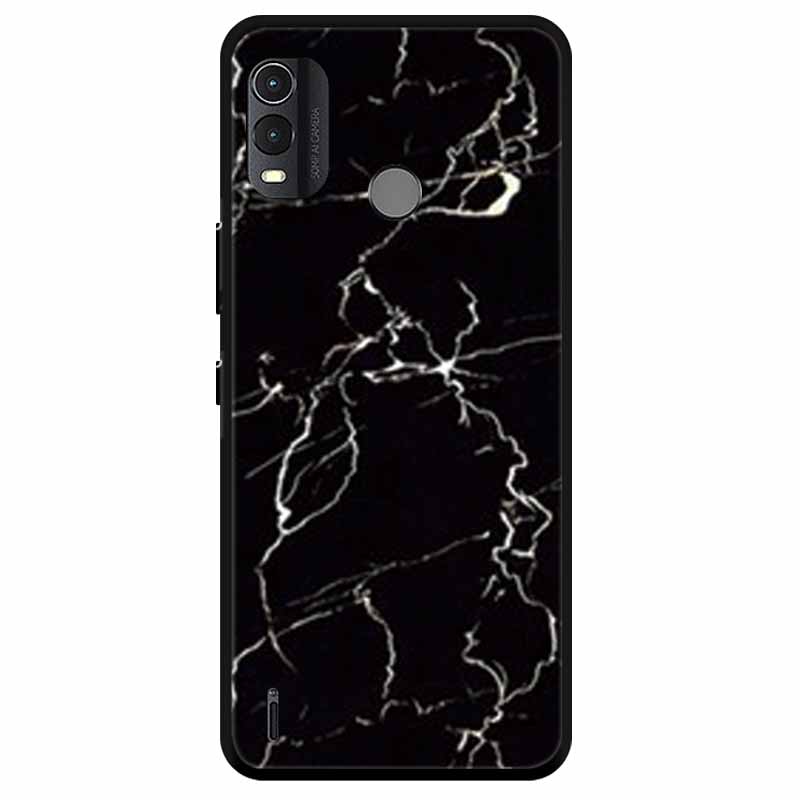 Soft Silicone Cover For Nokia C22 Case 2023 TPU Wolf Lion Painted Black Phone Coque for Nokia C22 C 22 4G Black For NokiaC22