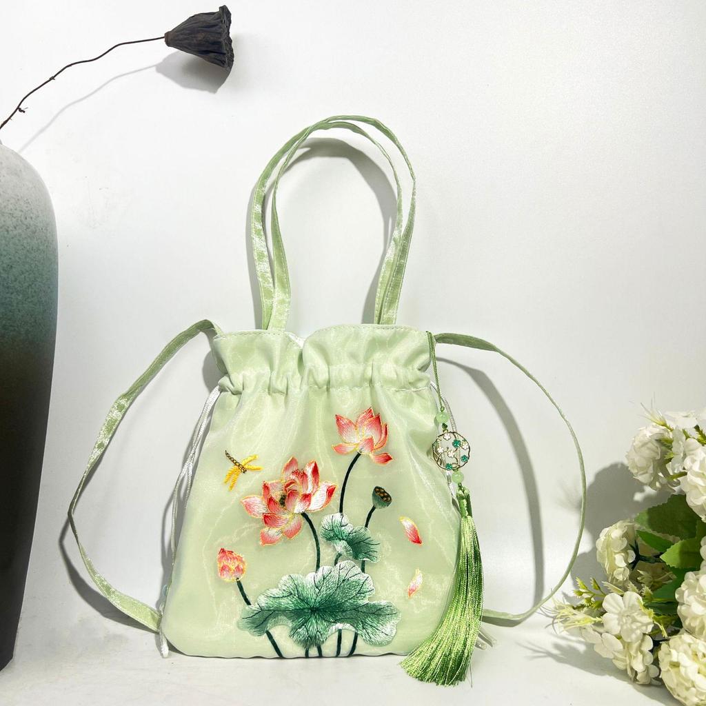 Han Element Su Embroidery Bag: National Style Hanfu Crossbody Handbag - Artistic, Versatile Casual Wear.