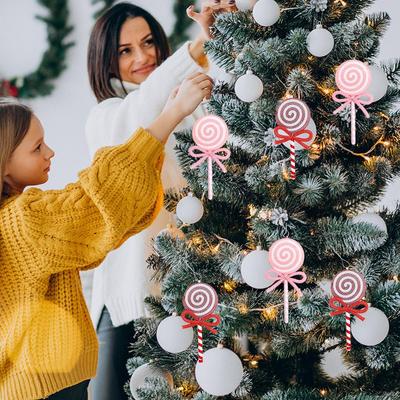 Candy Decor Christmas Lollipop Ornament Xmas Tree Decoration Classic Candy Shape