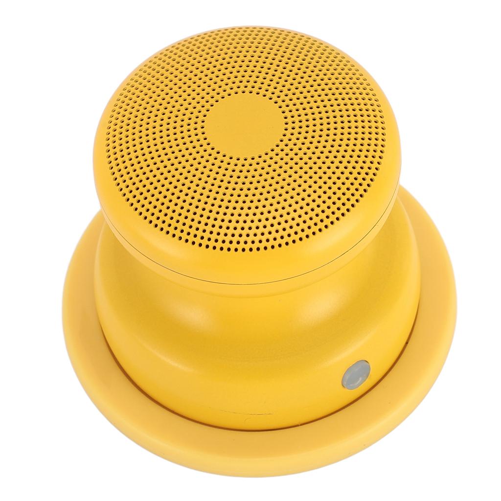 Mini Tragbarer Lautsprecher mit Magnetfuß Kraftvoller Klang Kompakt Wasserdicht für Camping Gelb