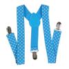 Kids Polka Dot Suspenders 3 Clips Y Back Elastic Adjustable Braces