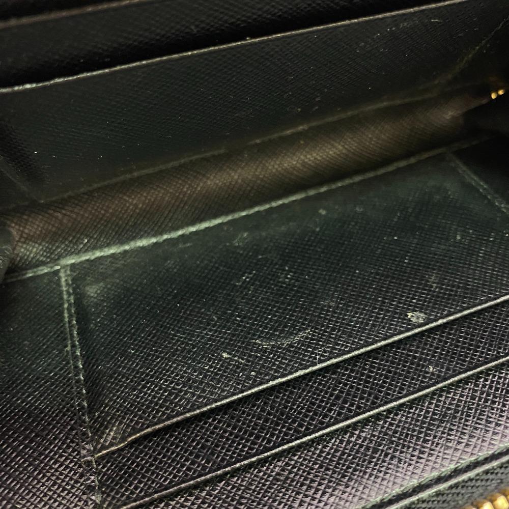 PRADA 1ZH048 Chain wallet leather Purse black leather Used