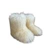 Fashion New Winter Fur Onepiece Raccoon Fur Female Snow Boots Fur Shoes Outdoor Mid Leg Boots