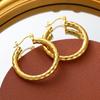 Fashion Simple Casual Trendy Gold Color Hoop Earrings For Women Girls Punk Originality Jewelry Accessories Birthday Party Gifts
