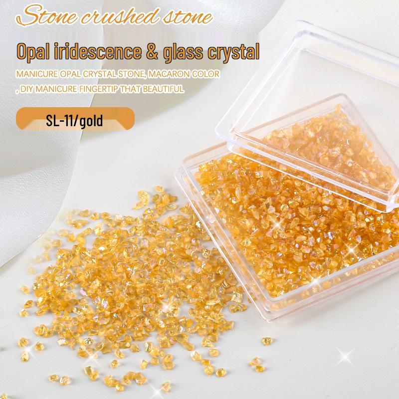 Opal Iridescent 3D Nail Art Crushed Stone Decorations