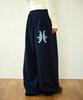 BOUNDARY Applikation Aufkleber Lange Jogginghose [Marineblau]