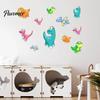 Durable Wall Decals for Glass Doors Luminous Cartoon Dinosaur Sticker, Self-Adhesive Decorative Waterproof PVC Murals Windows Kids Room Nursery