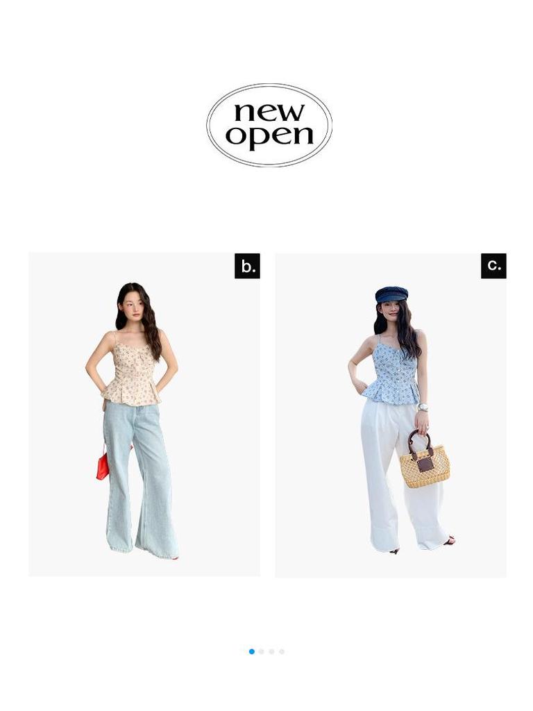 NewOpen 25 Years: Summer French Floral Ruched Spaghetti Strap Tank Top for Women - S5123