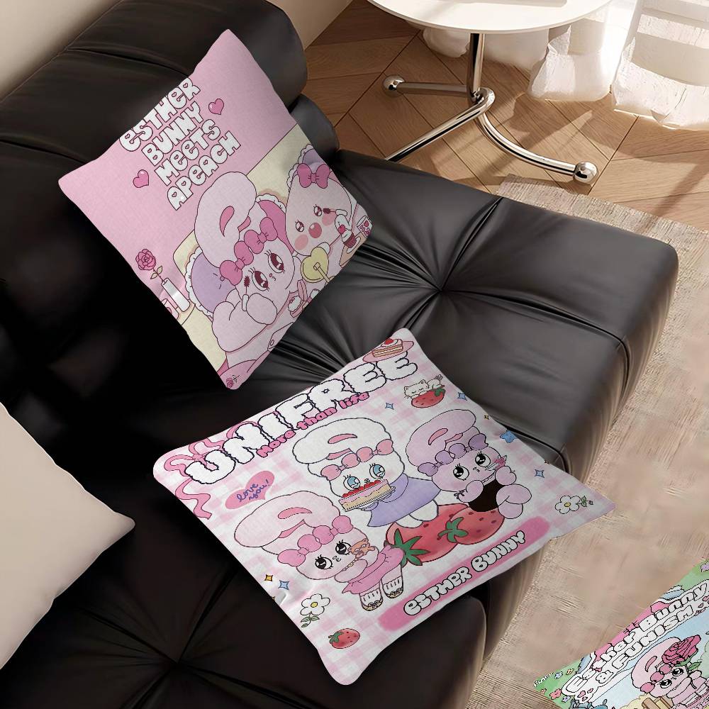 Cute E-Esther B-Bunny pillow cover sofa cushion cover home room decoration children gift