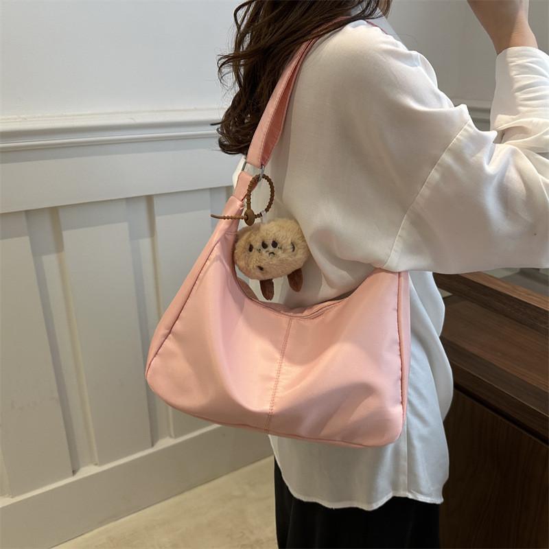 Retro Style 2024 Trendy Summer Oxford Fabric Tote Bag With Zipper Closure