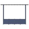 Raised Garden Bed with Trellis and Hanging Roof Gray 203 x 40 x 138 cm PP