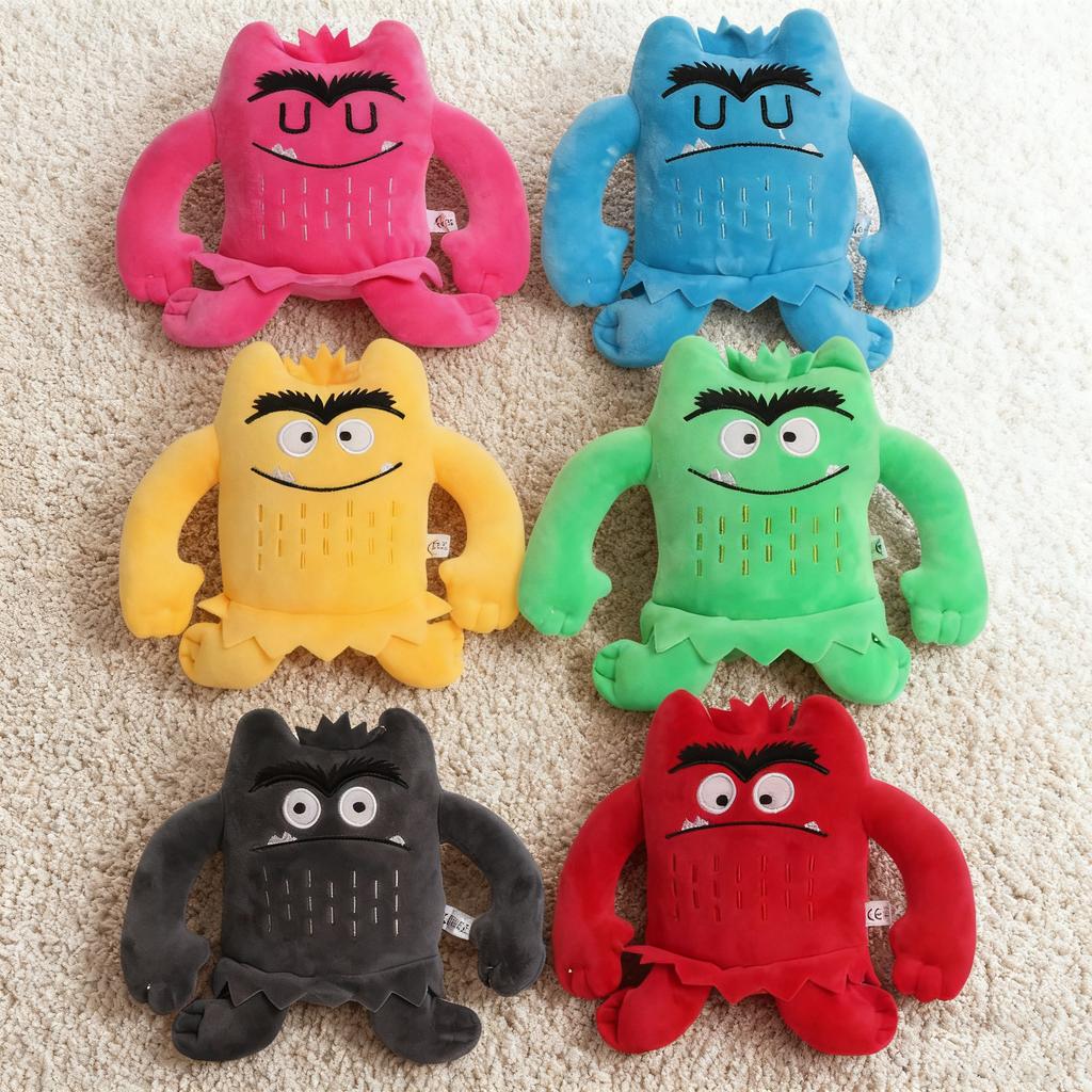 Il più favorevole set da 6 pezzi Kawaii Il Mostro dei Colori Bambola di Peluche Mostro Colore Emozione Peluche Giocattolo Riempito Per Bambini Regalo di Compleanno