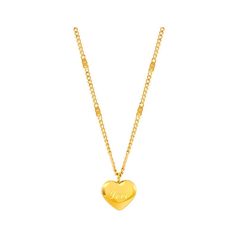 Love Heart Necklace 2025 New Women's Summer Clavicle Chain Simple Style Light Luxury Neck Chain Peach Heart Alloy Jewelry
