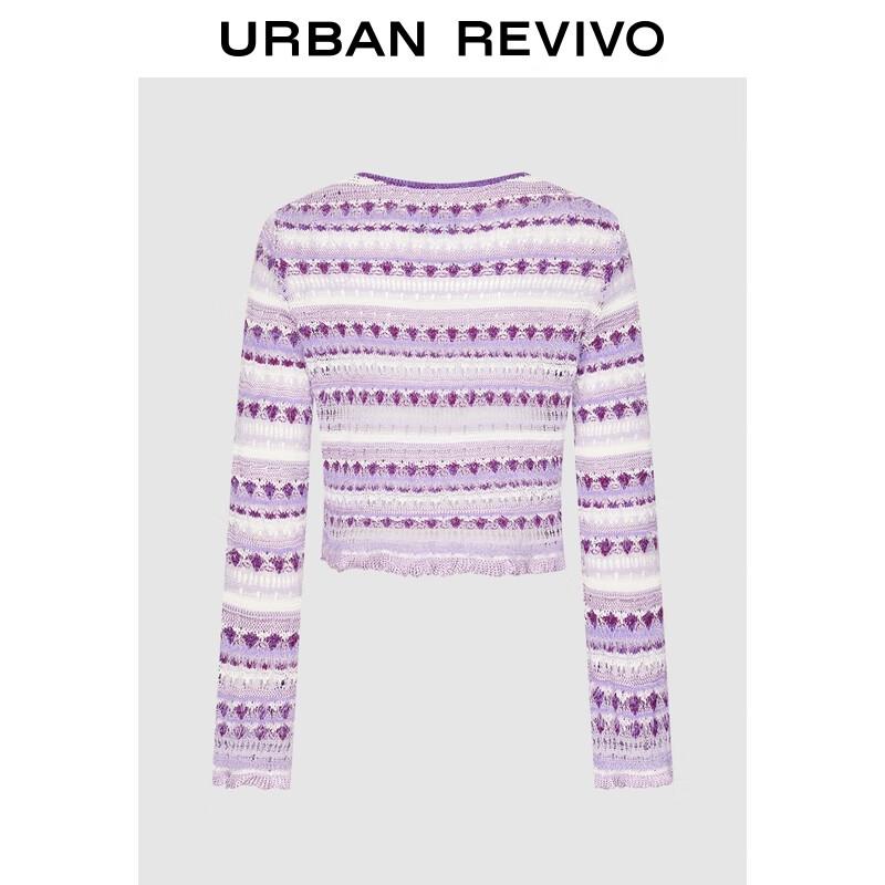 

UR Women s Casual Hollow-Out Cropped Knit Cardigan L