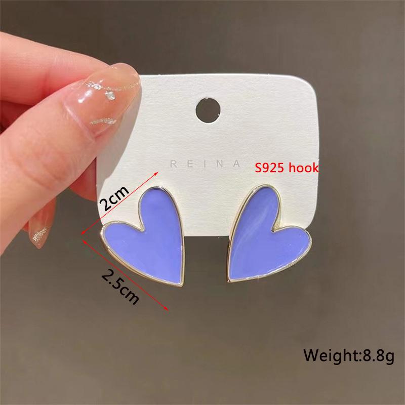 Neue Mode Emaille Ohrhänger für Damen Koreanische Blume Tropfen Geometrische Statement Ohrringe für Damen Hochzeit Ohr Zirkon aretes