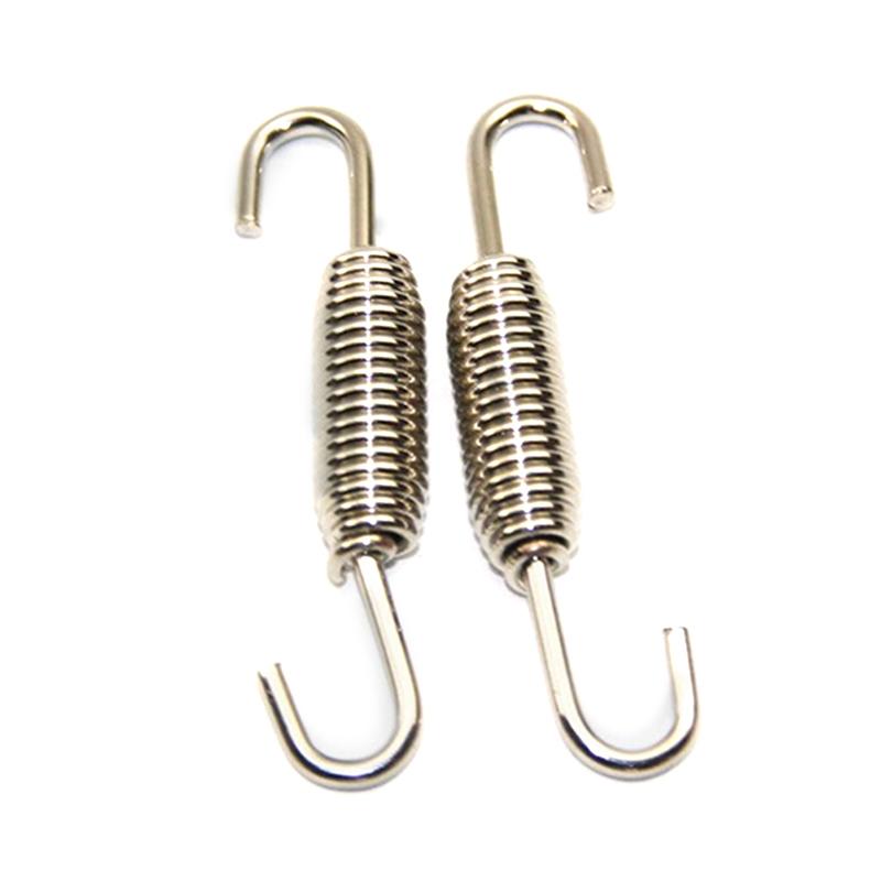 1/2pcs 68mm Universal Motorcycle Exhaust Muffler Mounting Spring Link Pipes Stainless Steel Rotatable Metal Springs Kit Set