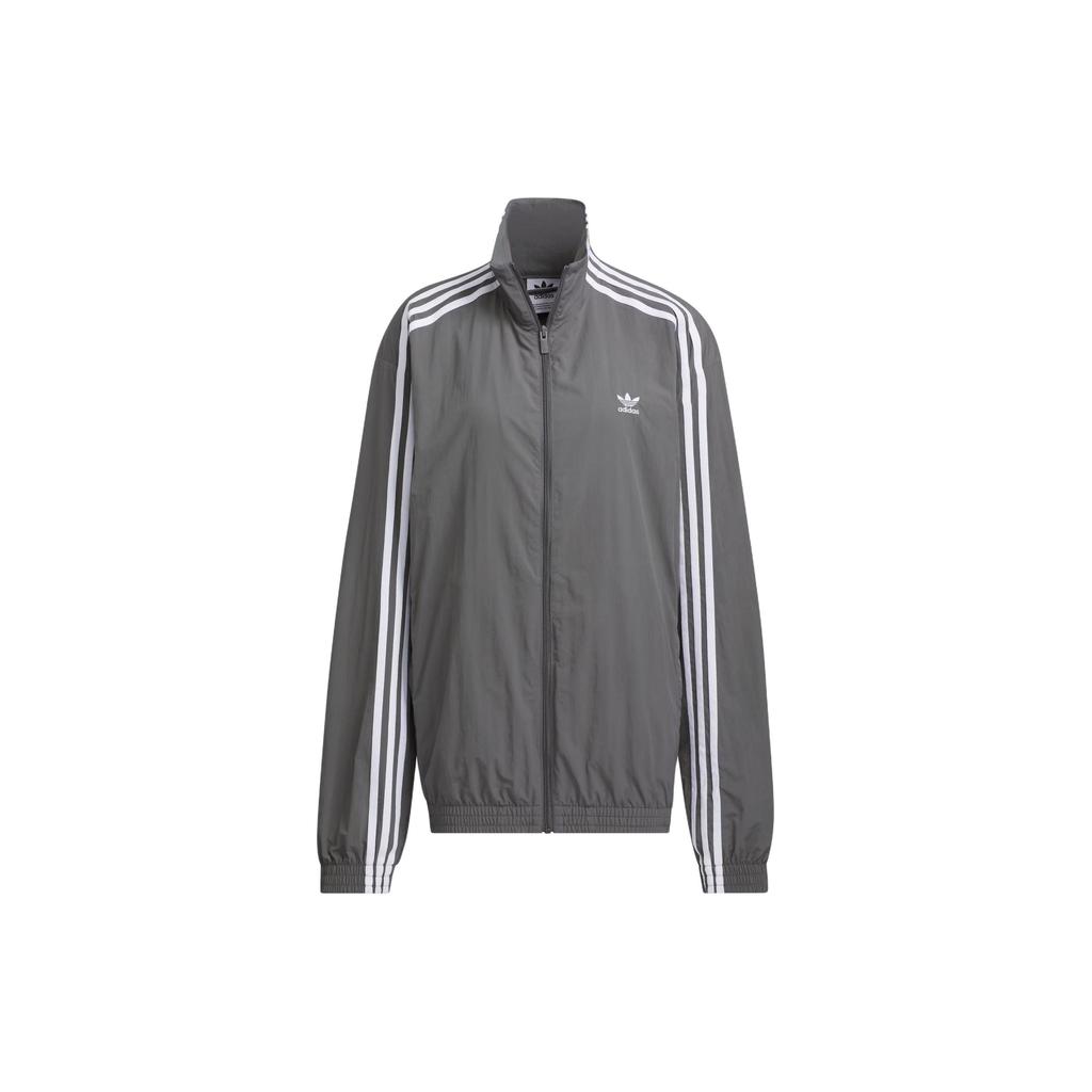 Adidas Originals Oversized Treningsjakke Dame Topper Grå JJ3362