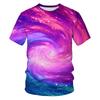 Women Brilliant Starry Sky Graphic T Shirts for Men Fashion Universe Planet Pattern T-shirt Personality Hip Hop Print T-shirts
