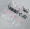 Multi-Functional Mesh Panel Shelf Hanging Basket - Iron Wire Dip-Coated Storage & Display Solution
