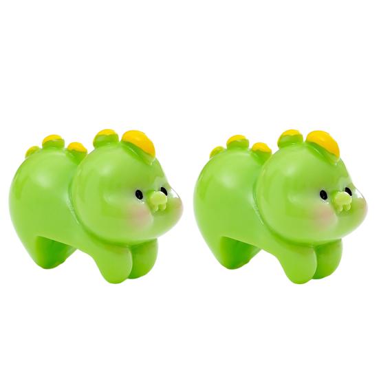 2 Pcs Cartoon Animal Figurine Cute Pig Panda Computer Monitor Decoration Duck Elephant Statues for Office