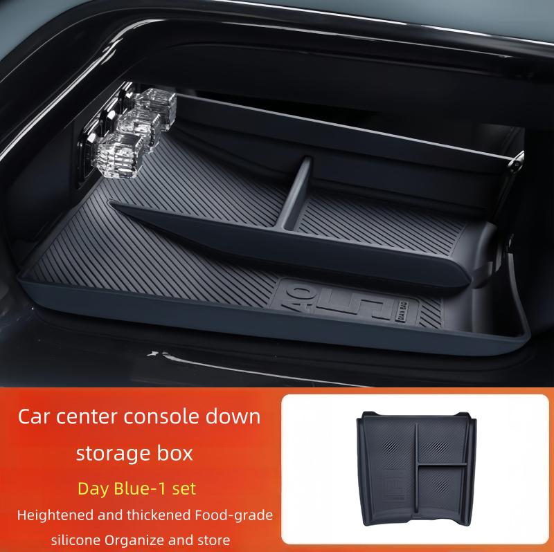 Car Center Console Down Storage Box Fit for BYD Denza B5 Modified Auto Center Console Silicone Storage Box Car Upgrade Parts