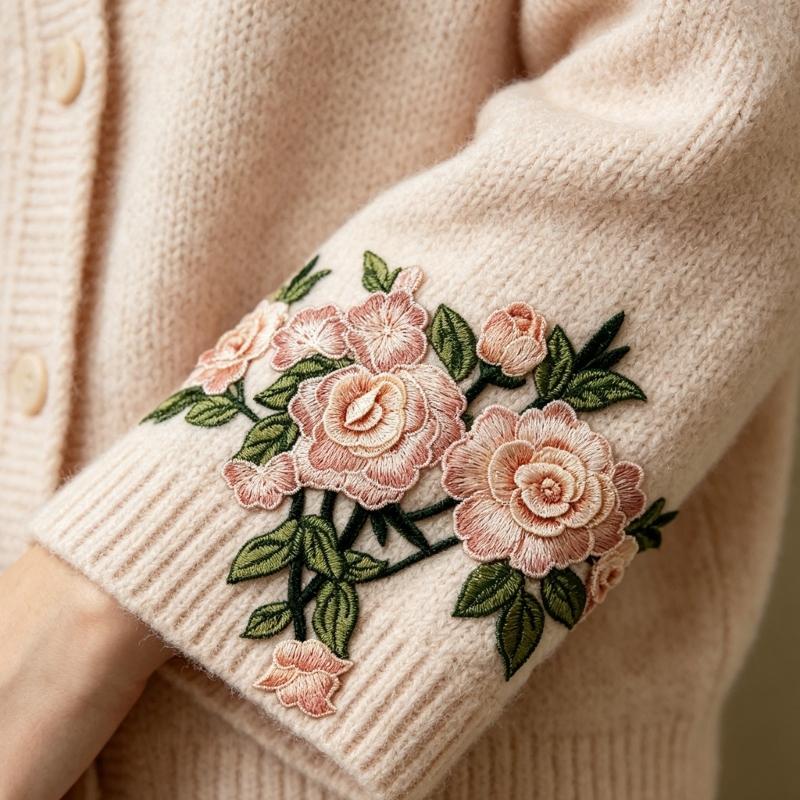 Flower Embroidery Iron On Patches Water Dissolvable Clothing Appliques For Garment Cheongsam Decoration Sewing Project