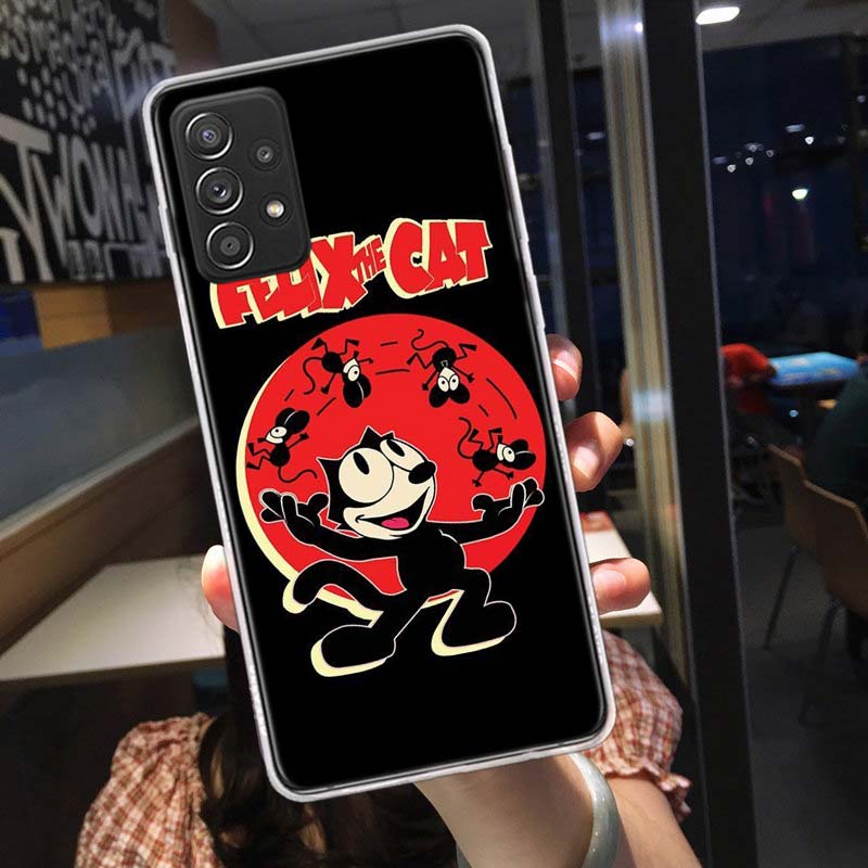 F-Felix the Cats Funny Phone Case for Samsung A54 A57 A37 A17 A14 A15 A12 A24 A34 A55 A35 A25 A52S A07 A05S A04S A22 A32 A72 Gal