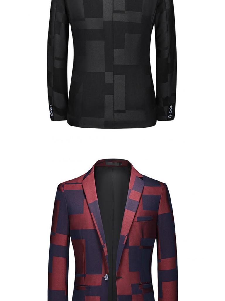 2022 Men's Slim-Fit Jacquard Suit: Large Size Casual, Wedding & Nightclub