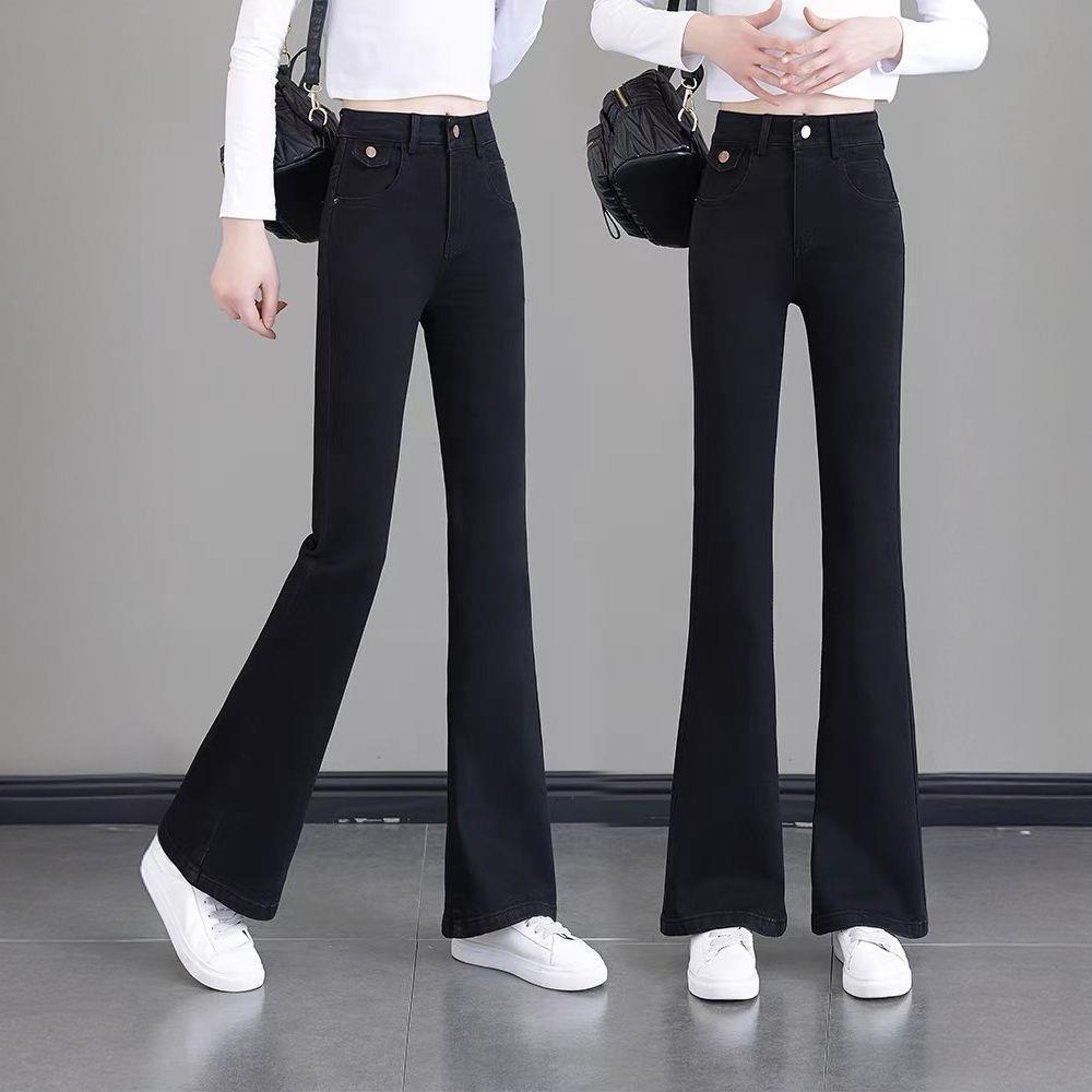 

Women s High-Waisted Autumn 2025 Bell Bottom Slimming Jeans: Trendy, Tall, Versatile, and Elastic. L (Approx. 50-55 kg)