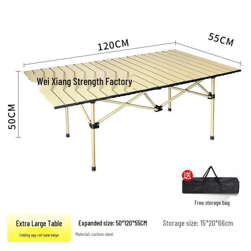 Portable Outdoor Folding Table and Chair Set - Durable Egg Roll Design for Camping, Picnics, & Fishing