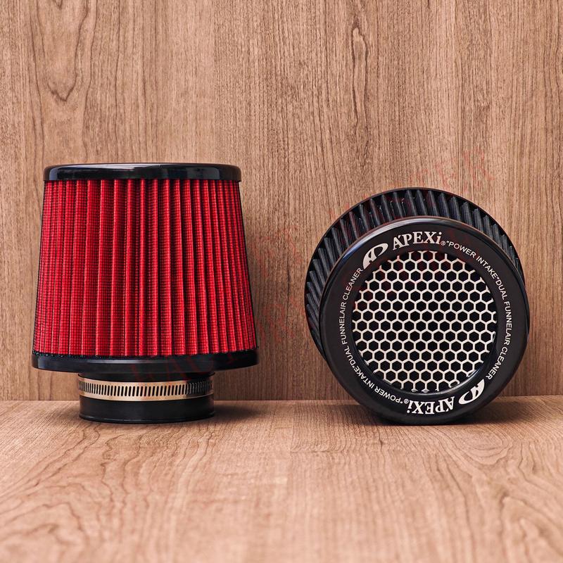 High Flow Apexi Air Filter 3'' 76mm Universal Cold Air Intake Filters Cleaner Car Accessories