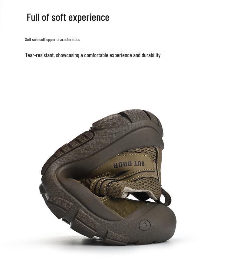 2025 Men's Breathable Mesh Hiking Shoes - Non-Slip, Closed Toe, Casual Outdoor Sports Footwear