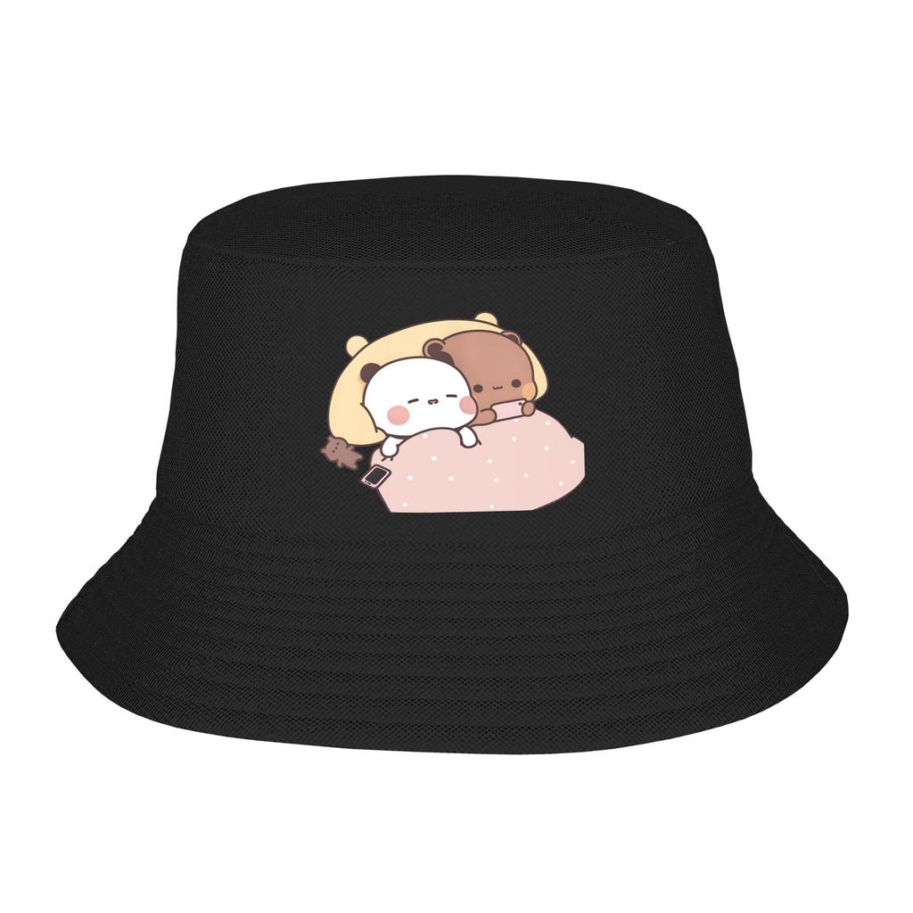 Style Bubu Yier Beer Cartoon Bucket Hat Women Foldable Hiking FisherUnisex Cap Vocation Getaway Headwear Boonie Hat