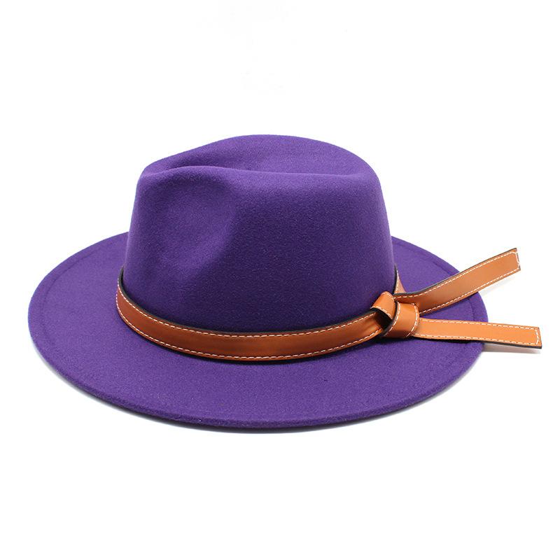 Top Hat British Classic Jazz Hat Wool Hat Big Eave Hat Flat Edge Hat For Men And Women