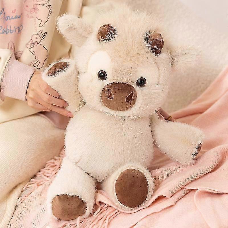 1 Pezzo 40cm Mucca da Corsa Coccolosa Peluche Bambola Adorabile Mucca delle Highlands Giocattolo di Peluche Compagno Rassicurante Regali per Bambini