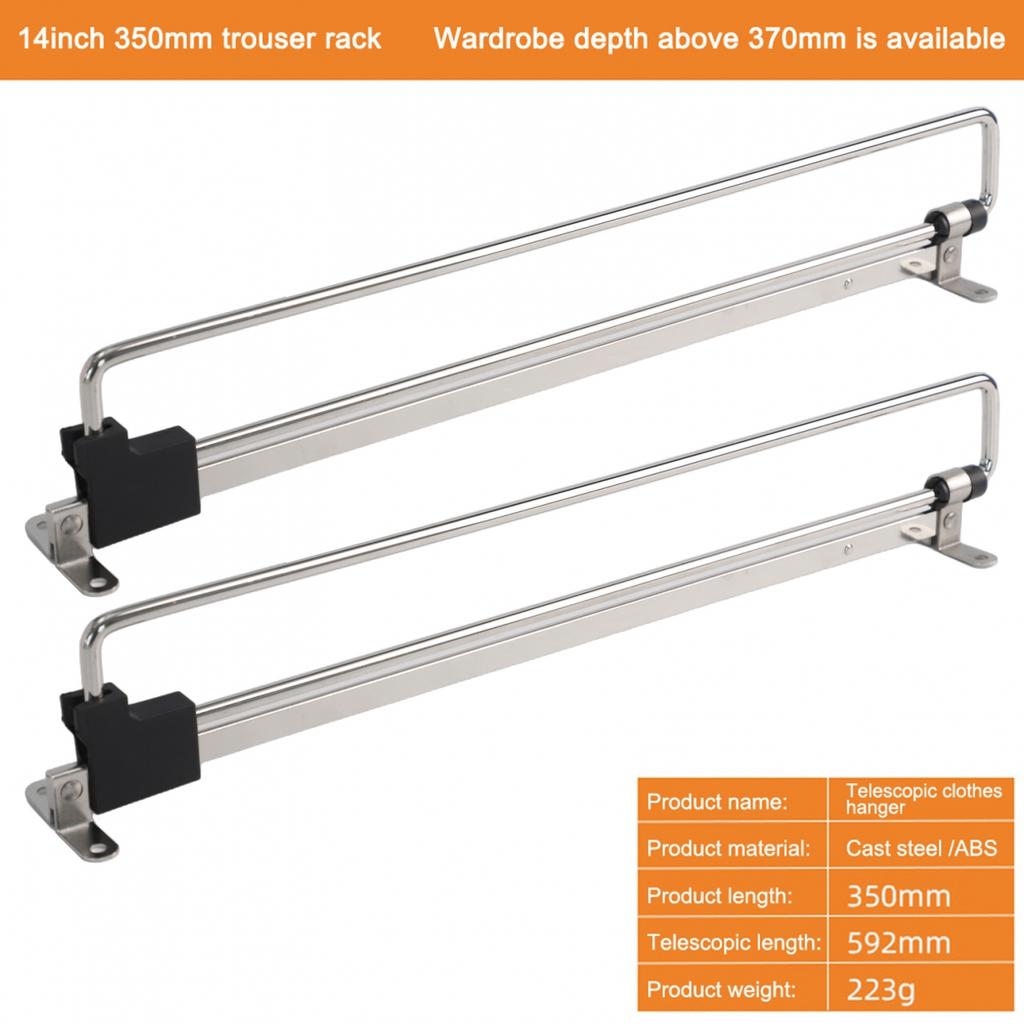 Optimal Space Utilization Adjustable Retractable Clothes Hanging Rods