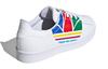Adidas Originals SUPERSTAR Pure J Comfortable Abrasion Resistant Low top Kids' Skateboarding Shoes White Multicolor FW4005