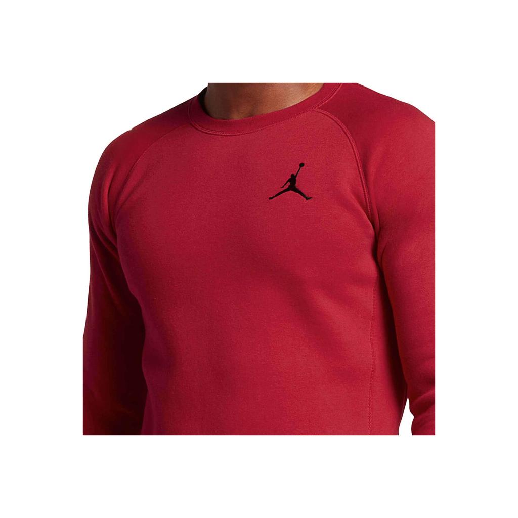 Nike Felpa da uomo con logo a tinta unita, girocollo, maniche lunghe, top rossi 823069-687