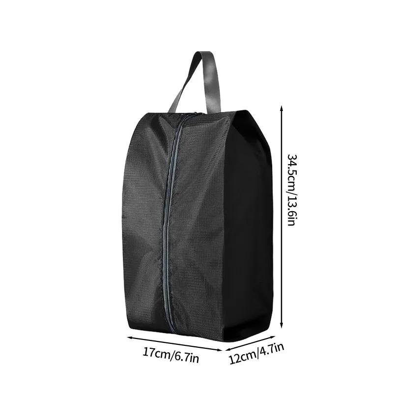 Portable Shoe Storage Bags Travel Shoe Cover Pouch Waterproof Pocket Unisex Zipper Organizer Bag Moistureproof Shoe Storage Pack 34.5X17cm