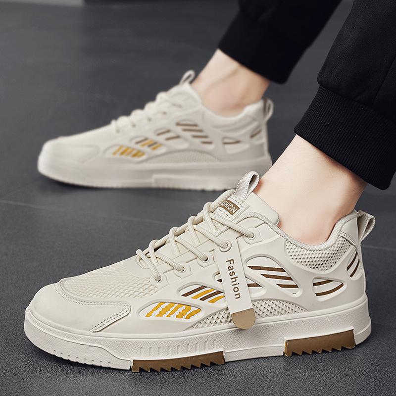 Autumn Men'S Breathable Low-Top Board Shoes Fashion Skateboard Shoes Color Matching Student Sports Leisure Internet Celebrity Trendy Men'S Shoes