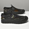 2024 Summer New Hollow Mesh Shoes Breathable Non Slip Handmade Sole Men's Camping Fishing Shoes Trendy Sandals Big Size  38-48